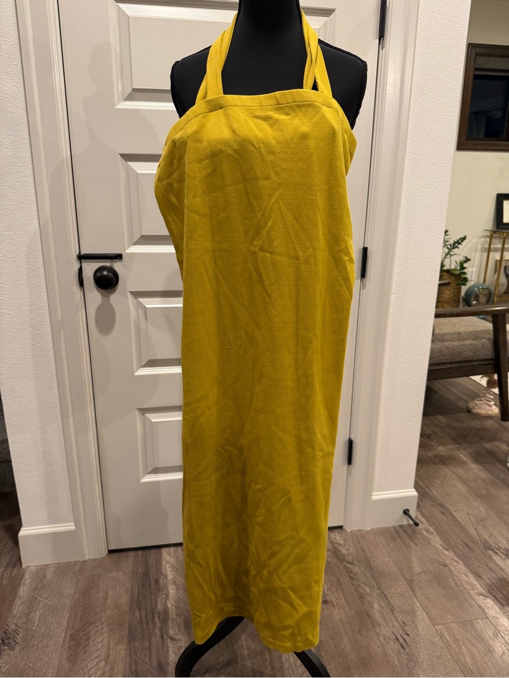 Mustard Yellow Halter Midi Dress